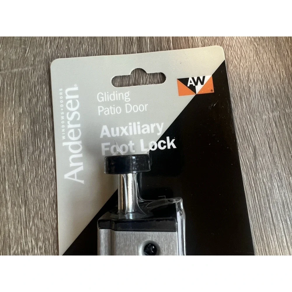 Andersen 200/400 Series Gliding Patio Door Foot Lock – Brushed Nickel – New